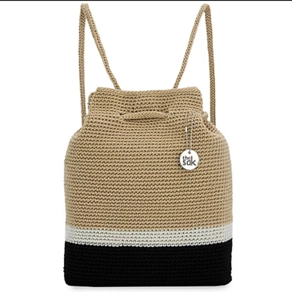 The Sak Kali Hand-Crocheted Drawstring Backpack - Picture 4 of 6